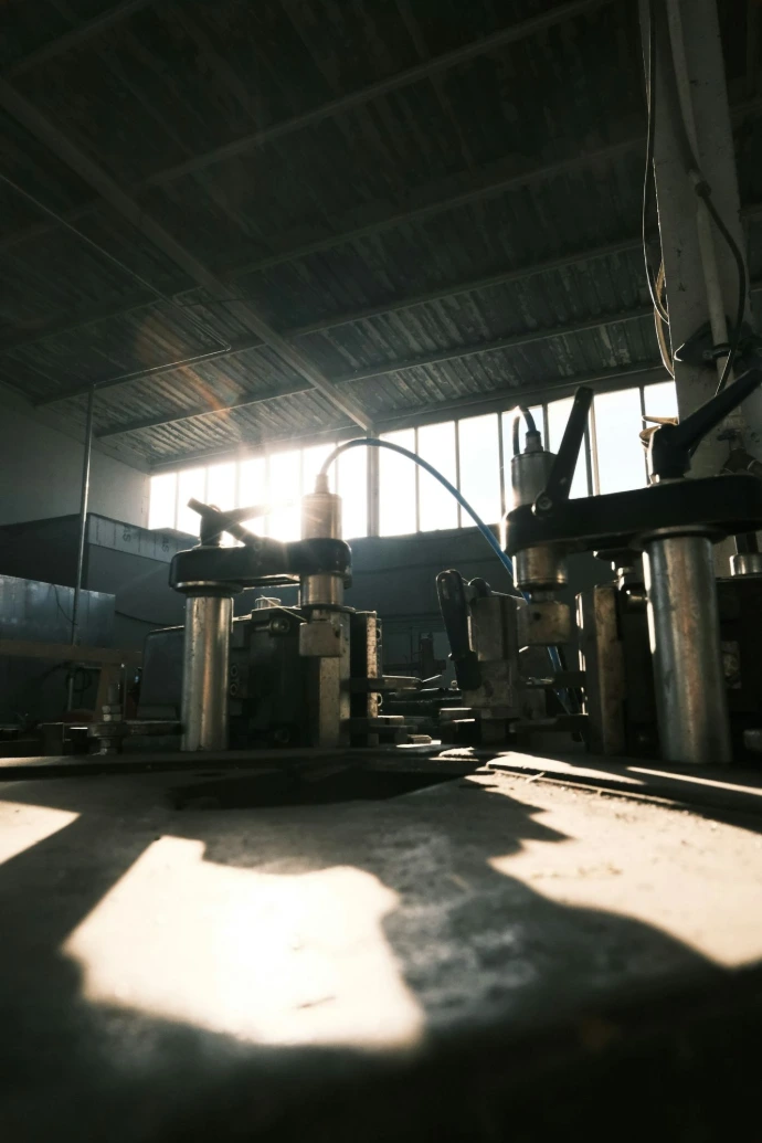 A room with a lot of machinery inside of it